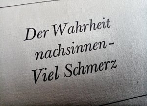 der Wahrheit nachsinnen - viel Schmerz _ 2 Bände