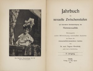 Jahrbuch für sexuelle Zwischenstufen unter besonderer Berücksichtigung der Homosexualität., Herausgegeben unter Mitwirkung namhafter Autoren im Namen […]