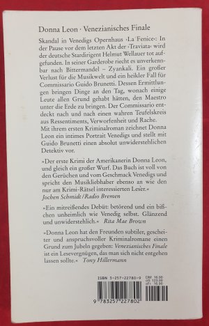 gebrauchtes Buch – Donna Leon – Venezianisches Finale - Commissario Brunettis erster Fall