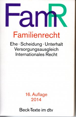 gebrauchtes Buch – Familienrecht - 16. Auflage 2014