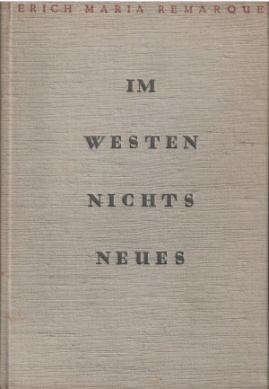 Im Westen nichts Neues - Erstausgabe