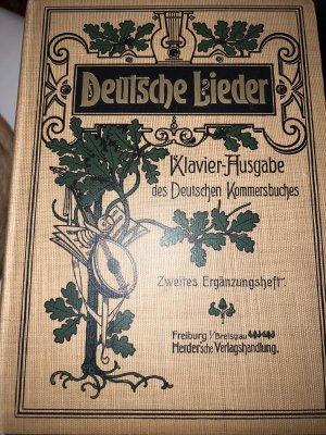 Deutsche Lieder, Klavier-Ausgabe des deutschen Kommersbuches zweites Ergänzungsheft