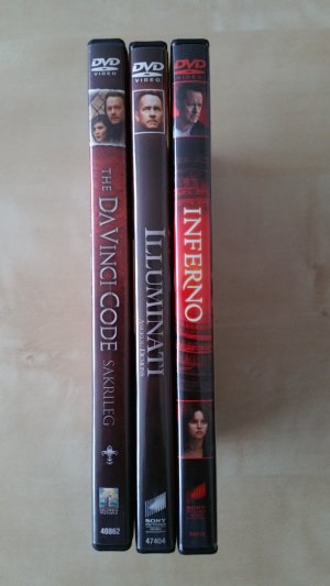 3 DVDs: DaVinci Code + Illuminati + Inferno (Dan Browm-Verfilmungen)