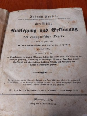 christliche Auslegung und Erklärung der evangelischen Texte, so durch das ganze Jahr an den Sonntagen und vornehmen Festen gepredigt werden,