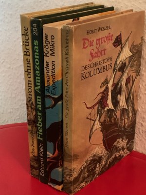 Konvolut 10 x „Spannend-erzählt“-Reihe: Fieber am Amazonas / Expedition Mikro / Strom ohne Brücke / Die große Fahrt des Christoph Kolumbus / Der Schmied von Brentwood / Die Verbannten von Neukaledonien / Unter Korsaren verschollen / Sturmläuten über dem Tal / Verschollen in Afrikas Urwald / Die Schätze des Ulugh-Beg (DDR)