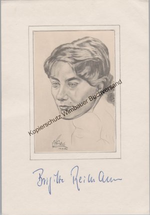 2x Original Autogramm Brigitte Reimann (1933-1973) /// Autograph signiert signed signee