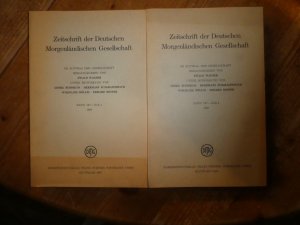 gebrauchtes Buch – Zeitschrift der Deutschen Morgenländischen Gesellschaft Band 137 Heft 1-2