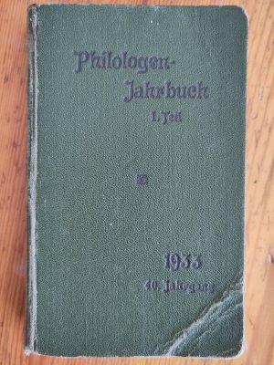 Philologen-Jahrbuch (Kunzes Kalender) Schuljahr 1933/34 1. Teil Notizbuch