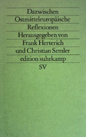 gebrauchtes Buch – Heterich, Frank; Semler – Dazwischen: Ostmitteleuropäische Reflexionen