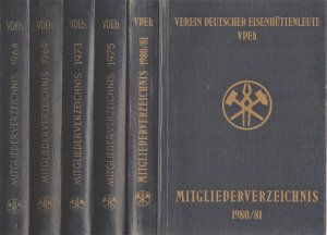 Mitgliederverzeichnis 1964  +  69  +  73  +  75  + 1980/81  =  5  Bücher