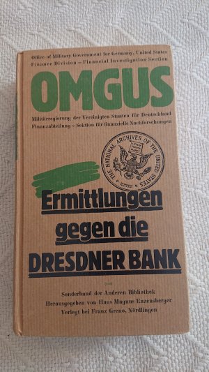 OMGUS - Ermittlungen gegen die Dresdner Bank