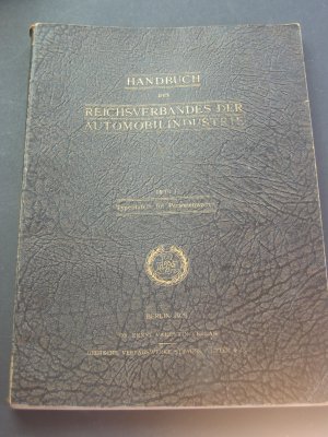 Handbuch des Reichsverbandes der Automobilindustrie - Teil 1 - Typentafeln für Personenwagen