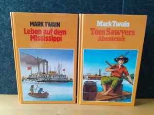 gebrauchtes Buch – Mark Twain – Tom Sawyers Abenteuer + Leben auf dem Mississippi * 2x HARDCOVER