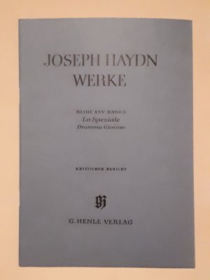 antiquarisches Buch – Helmut Wirth  – Joseph Haydn Werke: Lo Speziale / Drama Giocoso  (Nach einem Libretto von C. Goldoni, 1768)