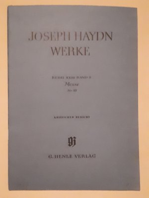 antiquarisches Buch – Friedrich Lippmann  – Joseph Haydn Werke:  Messe Nr. 12 ("Harmoniemesse" 1802)