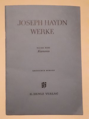 antiquarisches Buch – Otto Erich Deutsch  – Joseph Haydn Werke:  Kanons