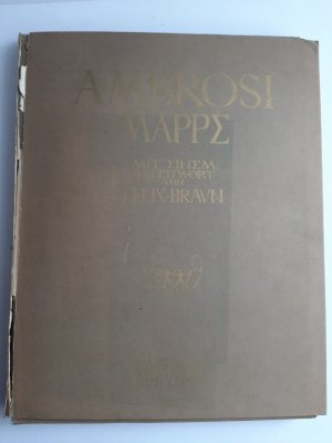 Ambrosi Mappe. 54 Tafeln mit einer 4-seitigen Beschreibung des Künstlers, Titelblatt und einem Beiblatt mit einem Werk mit Widmung und Signatur des Künstlers […]