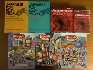 Japanisch lernen Konvolut: Hirigana Katakana Nihongo and Japanese for busy People 1&2