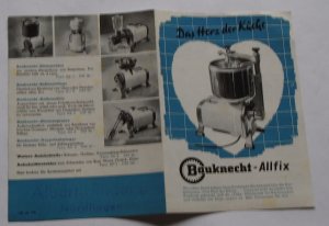 antiquarisches Buch – Bauknecht GmbH – Bauknecht Allfix - "Das Herz der Küche" • kleiner Werbe-Prospekt mit Preisen ca. 1954