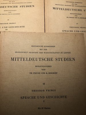 Sprache und Geschichte. Teil I. - III. komplett (= Historische Kommission bei der Sächsischen Akademie der Wissenschaften zu Leipzig. Mitteldeutsche Studien […]