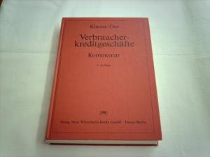 gebrauchtes Buch – Klauss/ Ose – Verbraucherkreditgeschäfte. Kommentar.