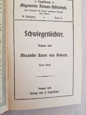 antiquarisches Buch – Alexander Baron von Roberts – Schwiegertöchter