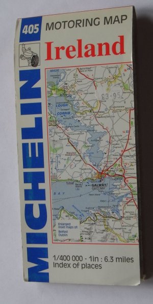 gebrauchtes Buch – Mchelin  – Motoring Map Ireland • 1:400 000 / 1In : 6,3 miles • Index of places