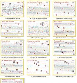 Set 13x AK Ansichtskarten als Postkarten PK nutzbar Die Rechte des Kindes in 13 Sprachen