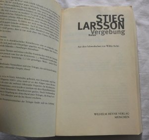 gebrauchtes Buch – Stieg Larsson – Vergebung