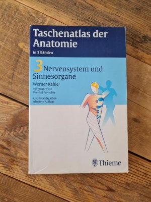 gebrauchtes Buch – Kahle, Werner; Frotscher – Taschenatlas Anatomie. in 3 Bänden. Nervensystem und Sinnesorgane