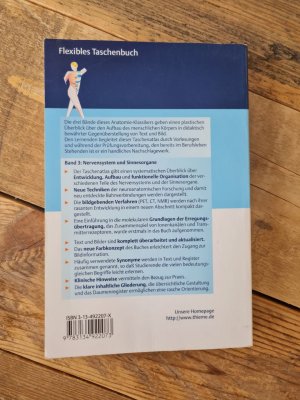 gebrauchtes Buch – Kahle, Werner; Frotscher – Taschenatlas Anatomie. in 3 Bänden. Nervensystem und Sinnesorgane