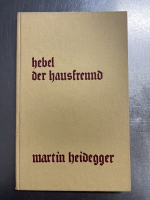 antiquarisches Buch – Martin Heidegger – Hebel der Hausfreund