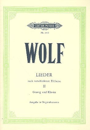 gebrauchtes Buch – Hugo Wolf – Lieder nach verschiedenen Dichtern II für gesang und Klavier