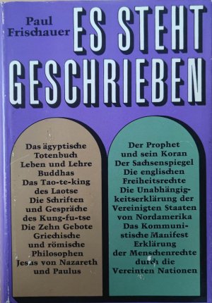 gebrauchtes Buch – Paul Frischauer – Es steht geschrieben