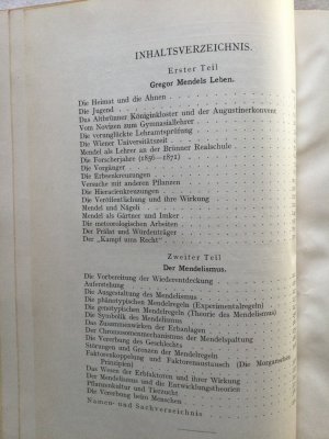 antiquarisches Buch – Hugo Iltis – Johann Gregor Mendel. Leben, Werk und Wirkung.