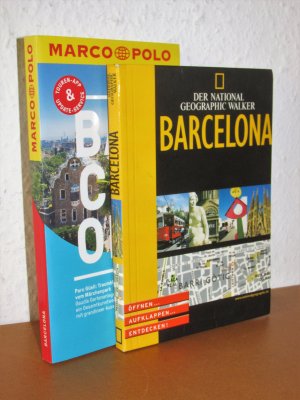 gebrauchtes Buch – Dorothea Massmann – 2x Reiseführer Barcelona: Marco Polo - Mit Erlebnistouren-Karte - Reisen mit Insider-Tipps. Inkl. kostenloser Touren-App und Event&News //// Der National Geographic Walker - Barcelona - Öffnen - Aufklappen - Entdecken