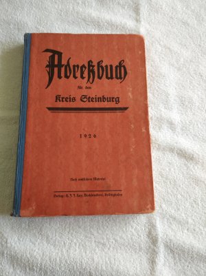 Adreßbuch für den Kreis Steinburg. Nach amtlichem Material