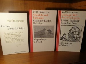 gebrauchtes Buch – Wolf Biermann – Wolf Biermann Reihe - 3 Bände - Gedichte Lieder Balladen Heimat