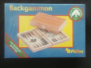 Holzbrett Backgammon (originalverpackt) - Echtholz aus Plantagen-Anbau, NEUWARE