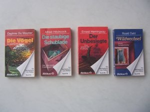 gebrauchtes Buch – Daphne Du Maurier – 4 Minibüchlein von Pelikan: Die Vögel, Nr. 1 + Die staubige Schublade, Nr. 2 + Der Unbesiegte, Nr. 5 + Wildwechsel, Nr. 11, alle 1981