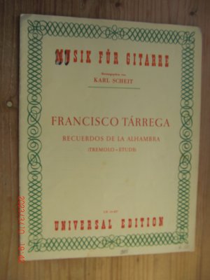 Musik für Gitarre: Francisco Tarrega - Recuerdos de la Alhambra (Tremolo Edude)