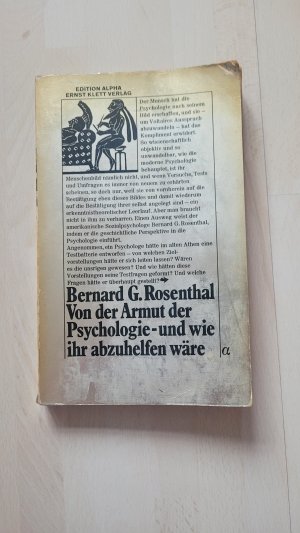 Von der Armut der Psychologie - und wie ihr abzuhelfen wäre