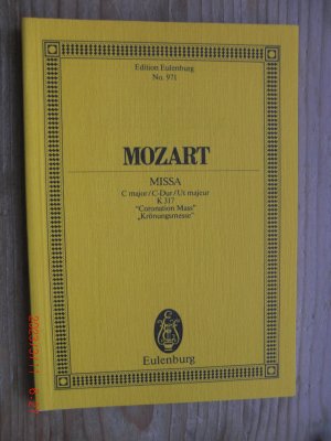 Mozart - Missa C-Dur, K 317, Krönungsmesse, Coronation Mass, Edition Eulenburg