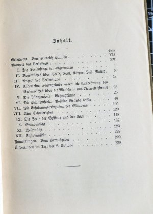 antiquarisches Buch – Gustav Theodor Fechner – Über die Seelenfrage