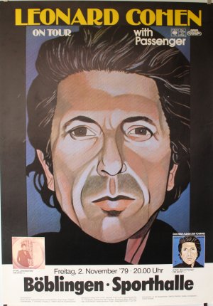 Leonard Cohen, Poster, Plakat,Concert, Live, Tour, 1979, Stuttgart, Recent Songs