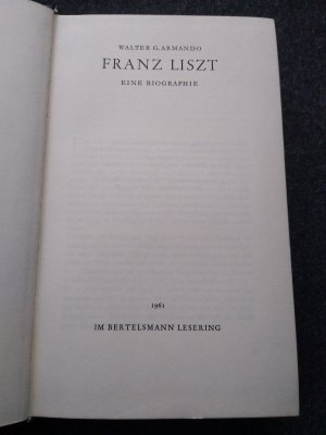 antiquarisches Buch – Walter G. Armando – Franz Liszt