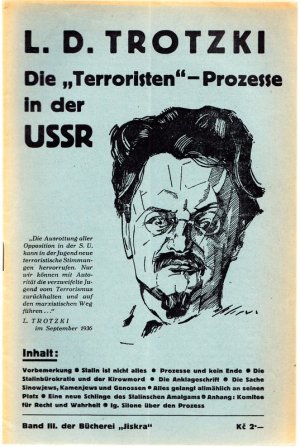 Die "Terroristen"-Prozesse in der USSR. Band III der Bücherei "Jiskra"