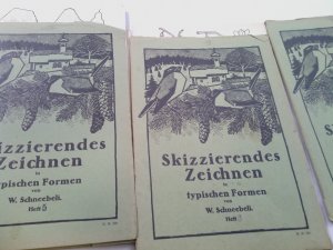 Skizzierendes Zeichnen in typischen Formen Heft 1 , 3, 4, 5=2x, 6,