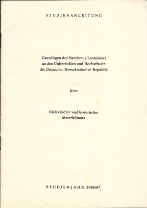 gebrauchtes Buch – Studienanleitung Grundlagen des Marxismus-Leninismus