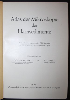 antiquarisches Buch – Prof. Dr. G – ATLAS DER MIKROSKOPIE DER HARNSEDIMENTE